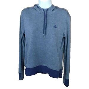 Adidas Climalite Women's Long Sleeve Blue Hoodie Shirt Size Small